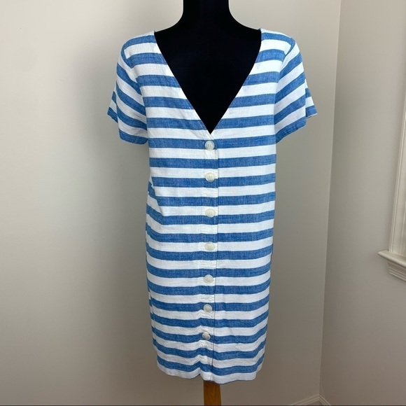 Linen‎ Blend Striped Dress - Picture 12 of 13
